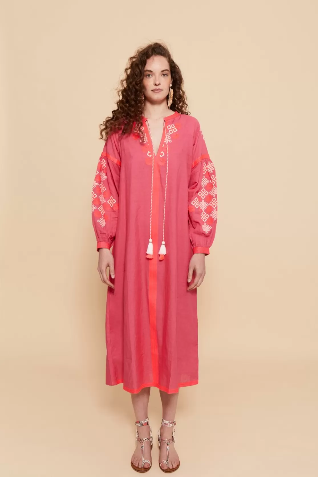 Fashion Coosy KAFTAN CHANDRAS FUCSIA