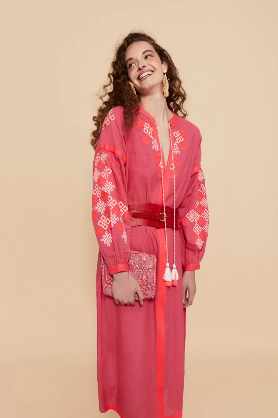 Fashion Coosy KAFTAN CHANDRAS FUCSIA