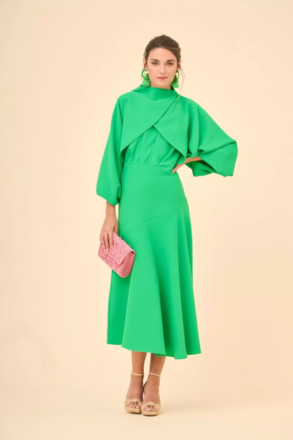 Store Coosy VESTIDO BONNYESTAMPADO VERDE