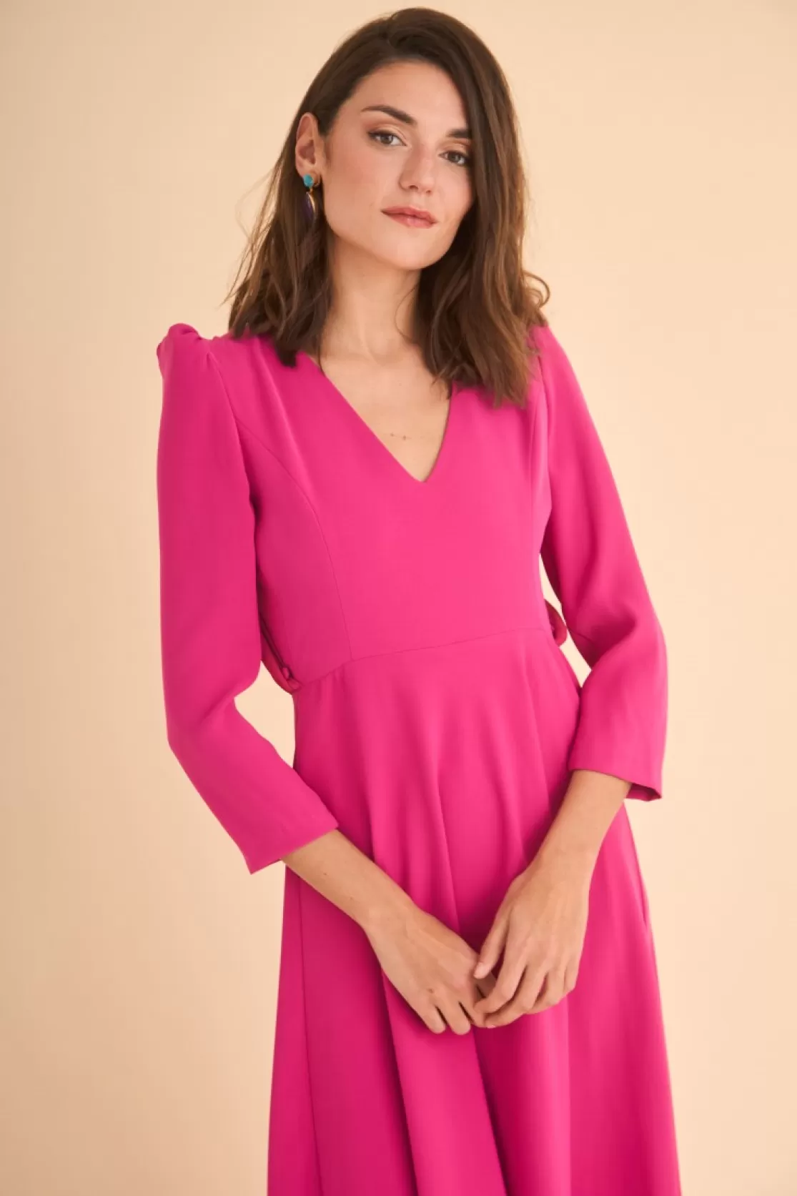 Clearance Coosy VESTIDO FIOREMBFUCSIA